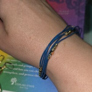 Blue and Gold Bracelet